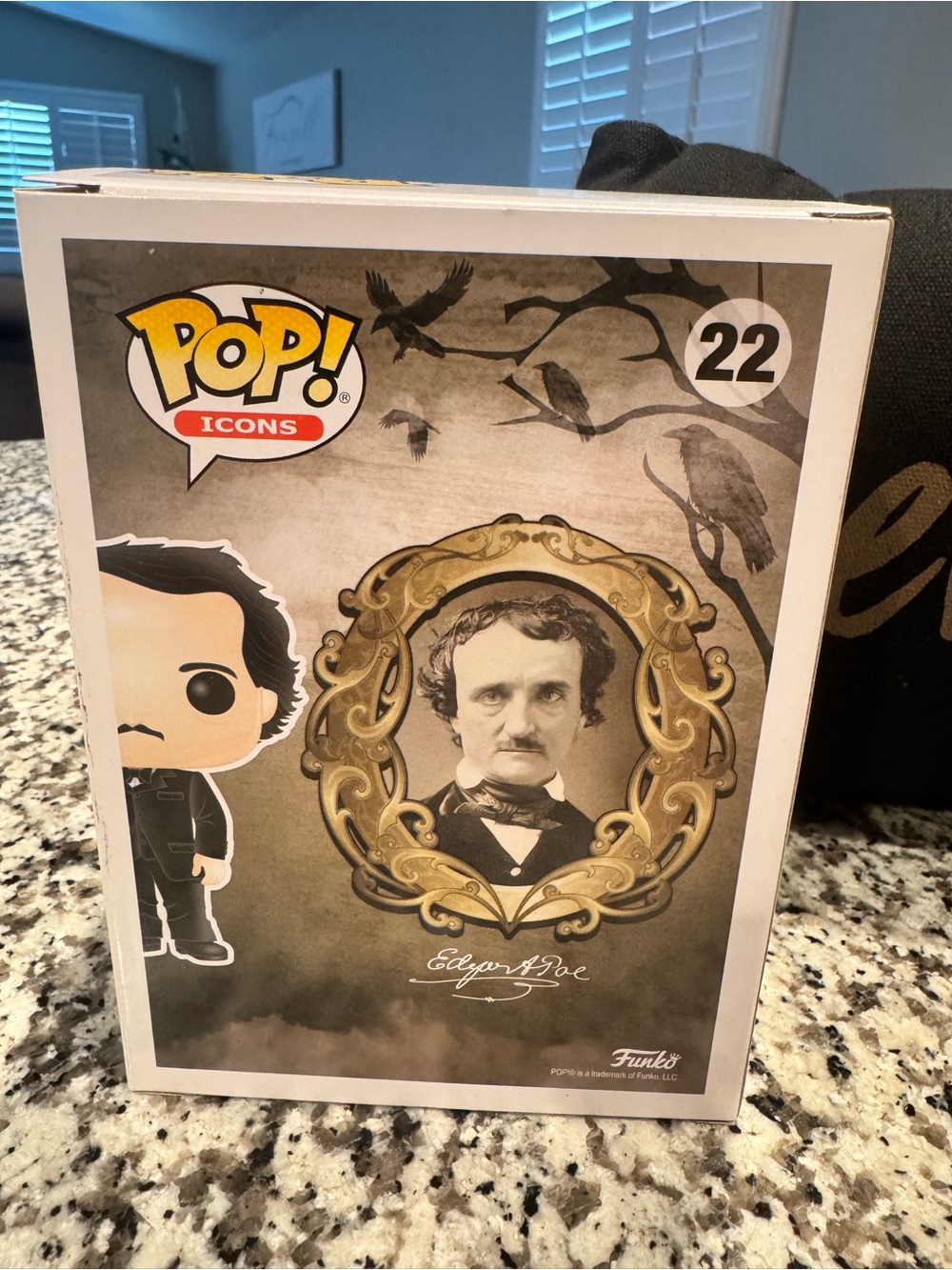 Edgar Allan Poe Funko Pop #22 and Pillow - Picture 6 of 6
